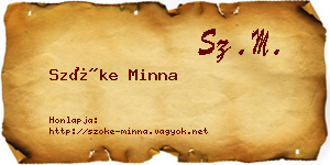 Szőke Minna névjegykártya